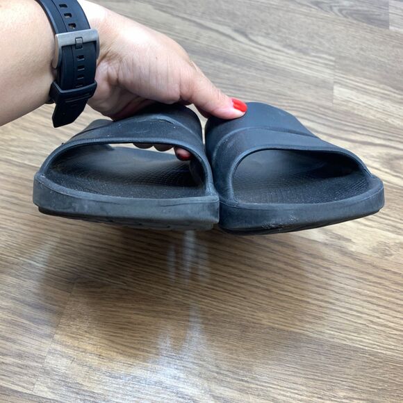 OOFOS OOahh Slide Recovery Sandals Black Mens Size 8 Womens Sz 10 EU 41 main image 9